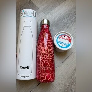 S'well Red Exotic Finish Rouge Crocodile Water Bottle new in box
